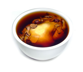 essence chicken. Chinese herbs