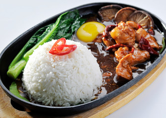 chinese food, sizzling rice - malaysian food