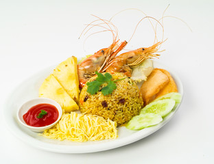 fried rice. Part of a series of nine Asian food dishes.