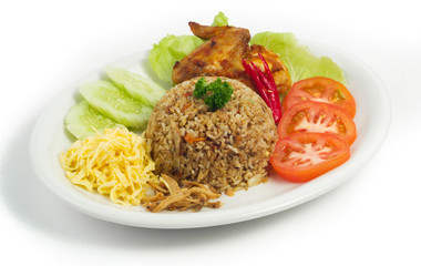 fried rice. Part of a series of nine Asian food dishes.