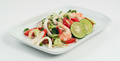 salad Seafood Thai Style in thai restaurant