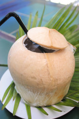 Coconut Fruit on the background.