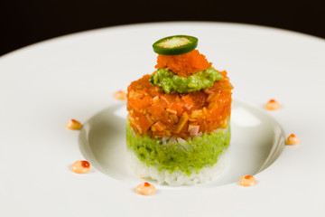 Tuna and Salmon Stack