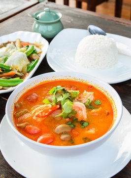 Thai traditional food (Tom Yum Goong)
