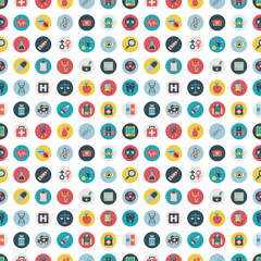 Retro flat Medical seamless pattern