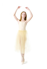 Naklejka premium Studio portrait of an attractive young ballerina