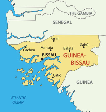 Republic of Guinea-Bissau - vector map