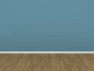 light blue wall in a empty room