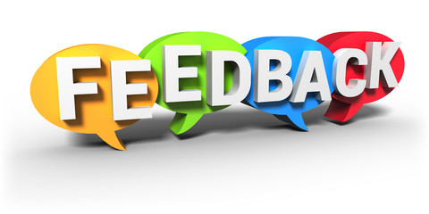 Feedback Sprechblasen 3D
