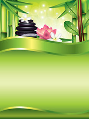Spa treatment vertical vector background