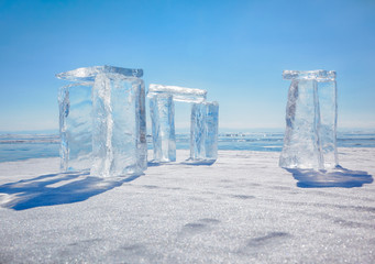 Icehange - stonehenge made from ice