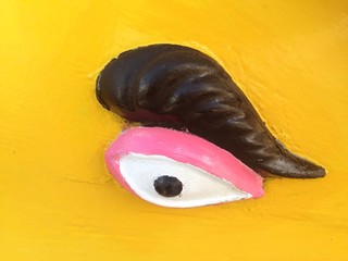 detail of a maltese fishing boat