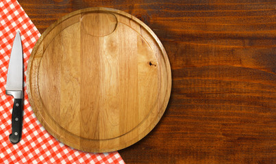 Cutting Board on Wood Table