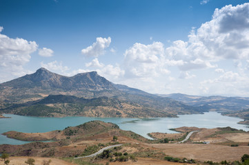 Views of Zahara Reservoir, Cadiz, Andalusia, Spain