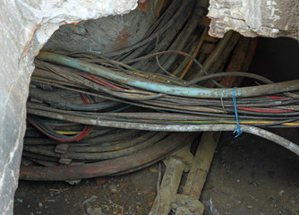 telephone cables and optical fibers for communication in undergr
