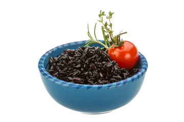 Black boiled rice