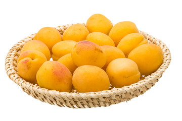 Yellow ripe apricots