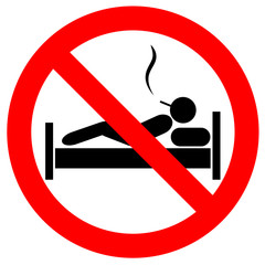 no smoking in bed