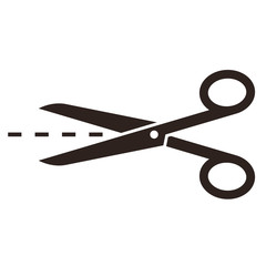 Scissors with cut lines