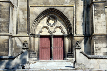 Portal of the cathedral of Troyes, France.