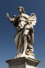 angel figure detail, Sant' Angelo bridge,  Rome, Lazio, Italy