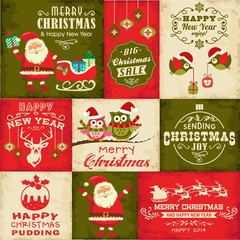 Vector set of Christmas symbols