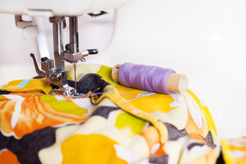 Working from home, a tailor at work.