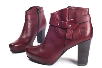 Red female boots
