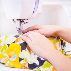 Working from home, a tailor at work.