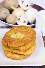 potato pancakes with ingredients