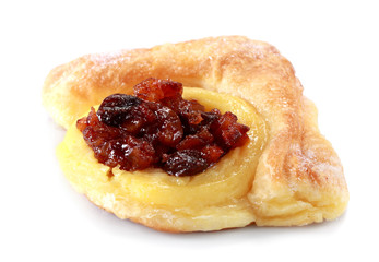 Fresh and tasty buns with raisins