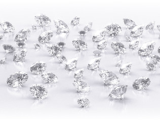 diamonds large group on white background © Jezper
