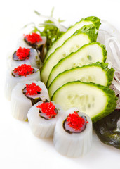 Scallops with salad