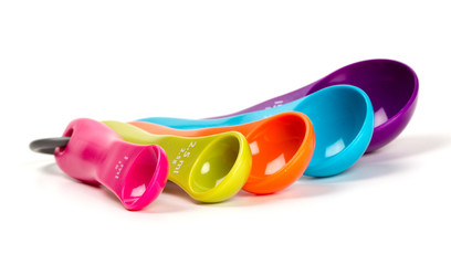 colorful measuring spoons