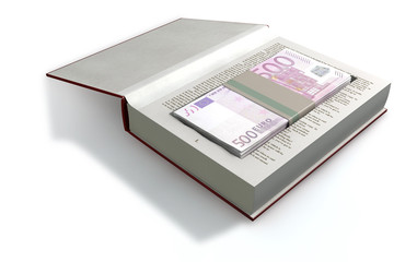 Concealed Euros In A Book Front