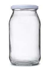 Empty glass jar