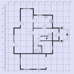 architectural background blueprint. vector illustration