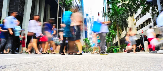 Papier Peint photo autocollant Singapour Heure de pointe à Singapour