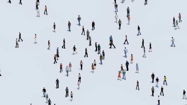 Persone che camminano con scontorno