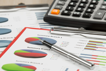 Financial graphs and charts