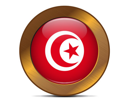 Tunisia bronze button