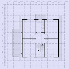 architectural background blueprint. vector illustration