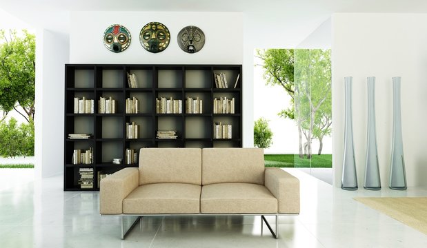 Rendering 3d progetto, interni, Etnico, Appartamento