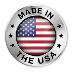 Made In The USA Silver Badge - 58077248