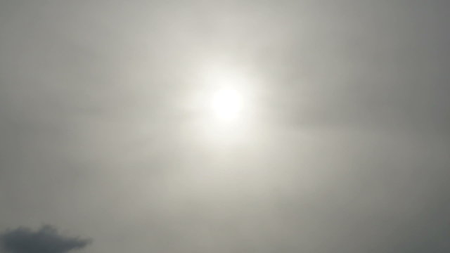 太陽と雲 インターバル撮影素材