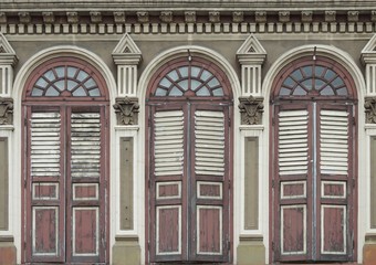 old Chino-Portuguese windows