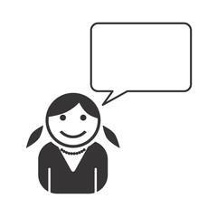 avatar portrait picture with caption bubble