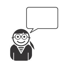 avatar portrait picture with caption bubble