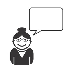 avatar portrait picture with caption bubble