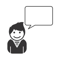 avatar portrait picture with caption bubble